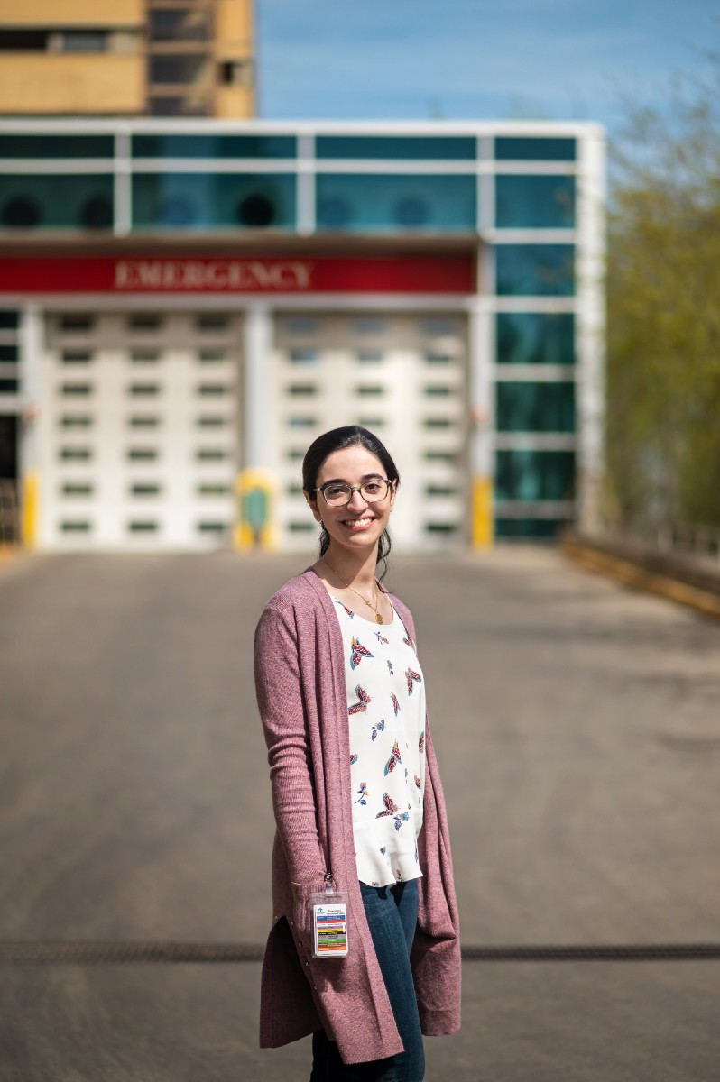 Abtahi, pictured outside the Royal Alexandra Hospital.