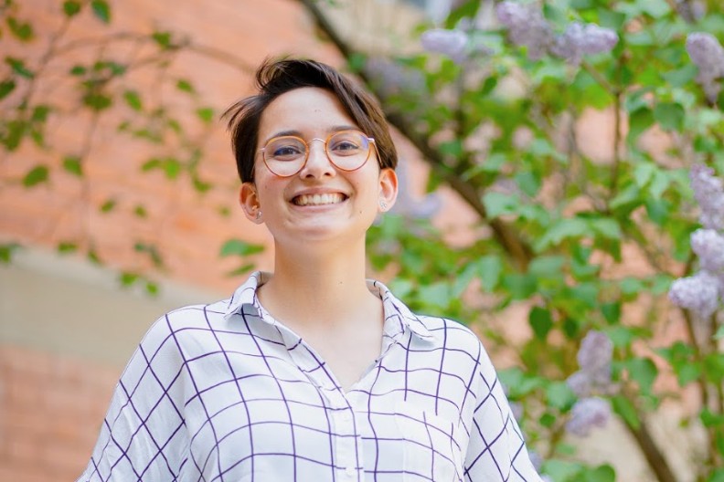 Delaney Lothian, pictured outside at the University of Alberta.